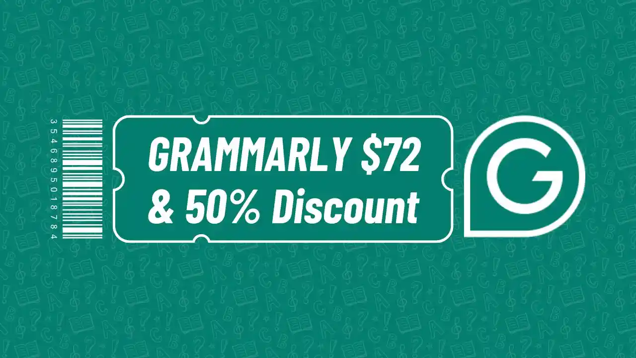 Grammarly $72 Annual Discount Offer [50% OFF]